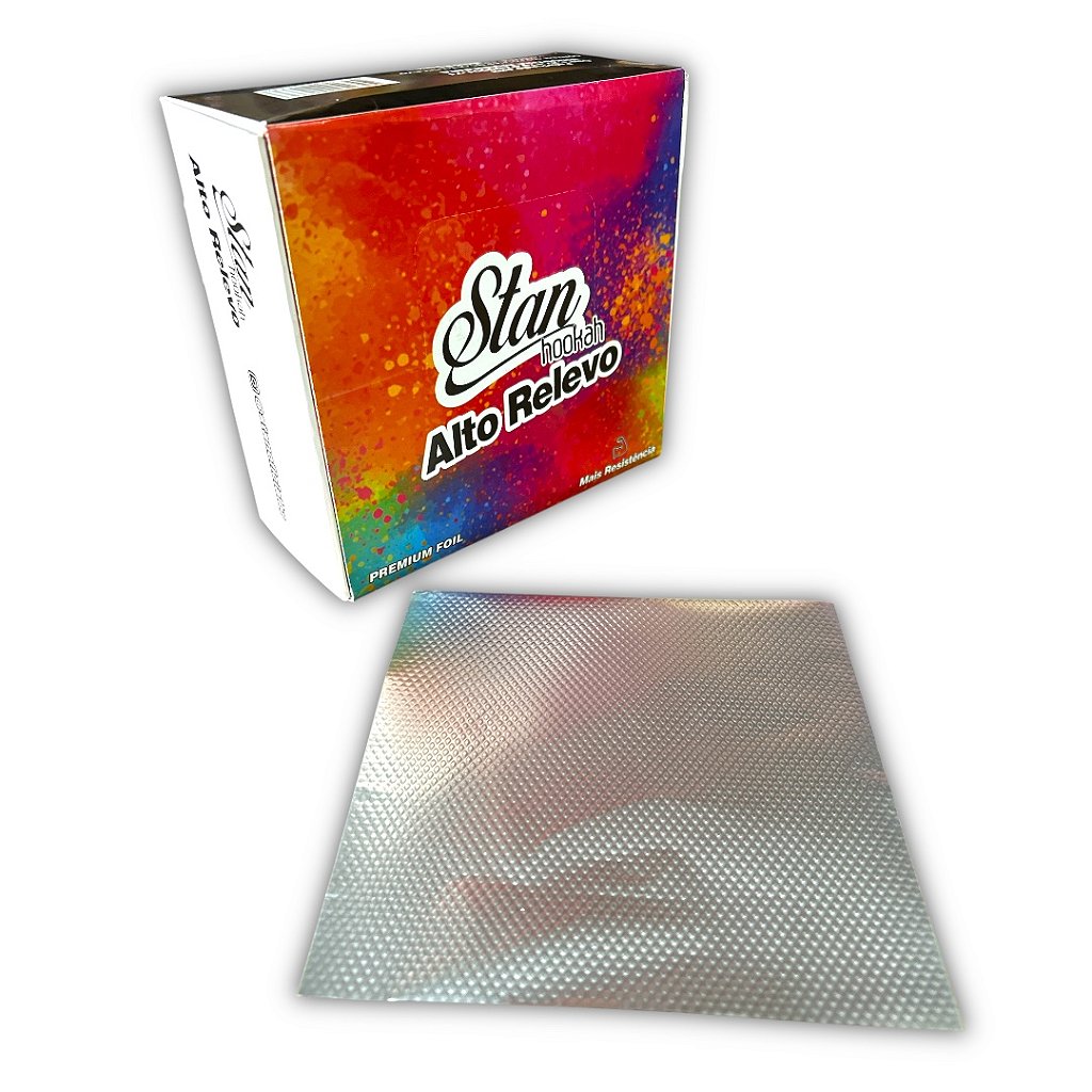 Alumínio Stan Textura c/ 400 Folhas – Profissional para Narguile
