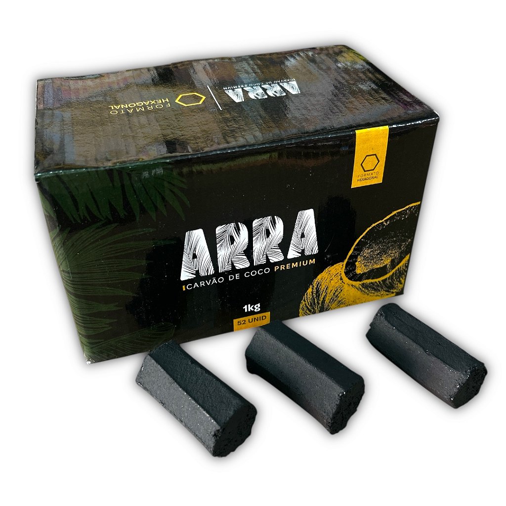 Carvão Coco Arra Jumbo 1kg – Alta Duração e Qualidade