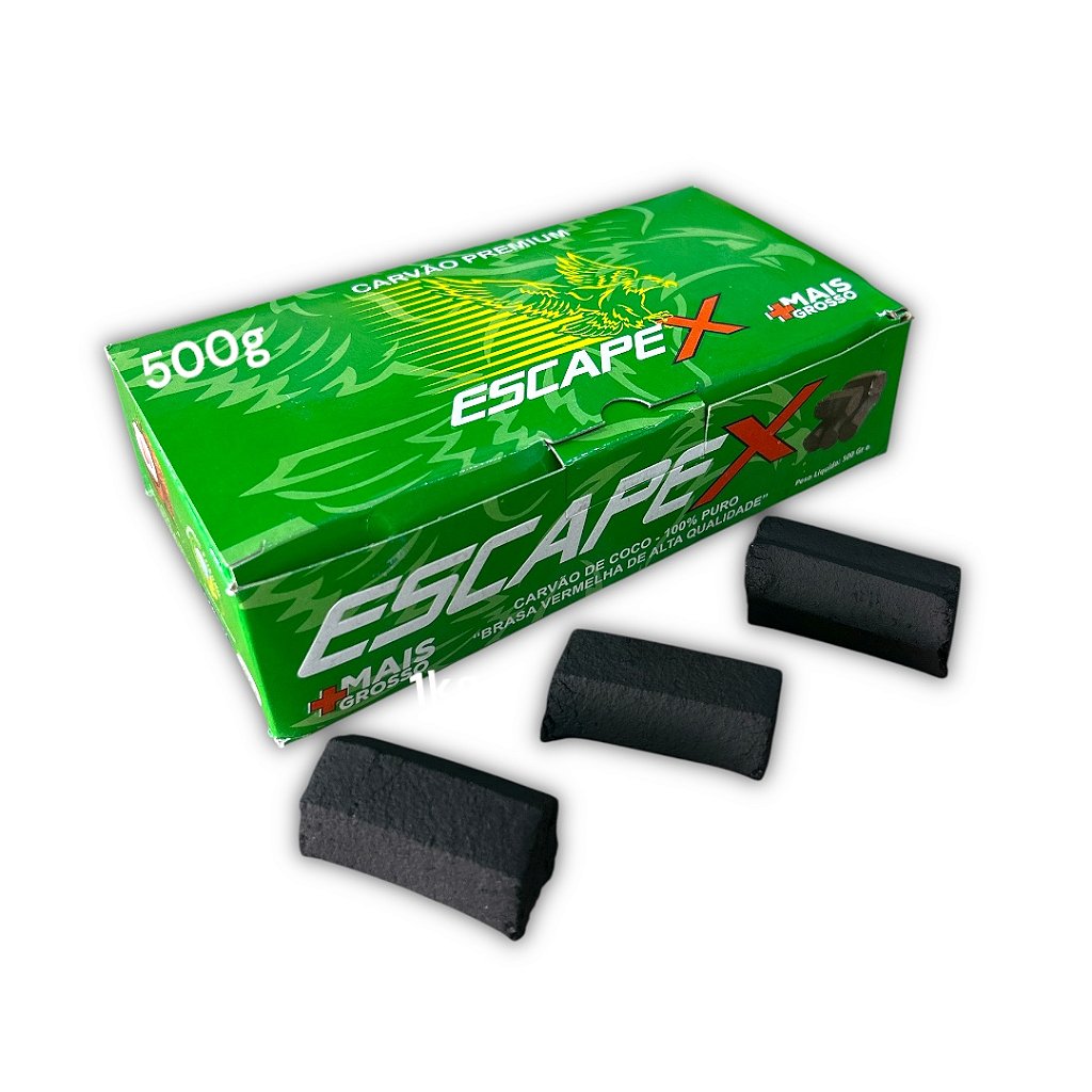 Carvão Coco Escape Jumbo 500g – Durabilidade e Sabor